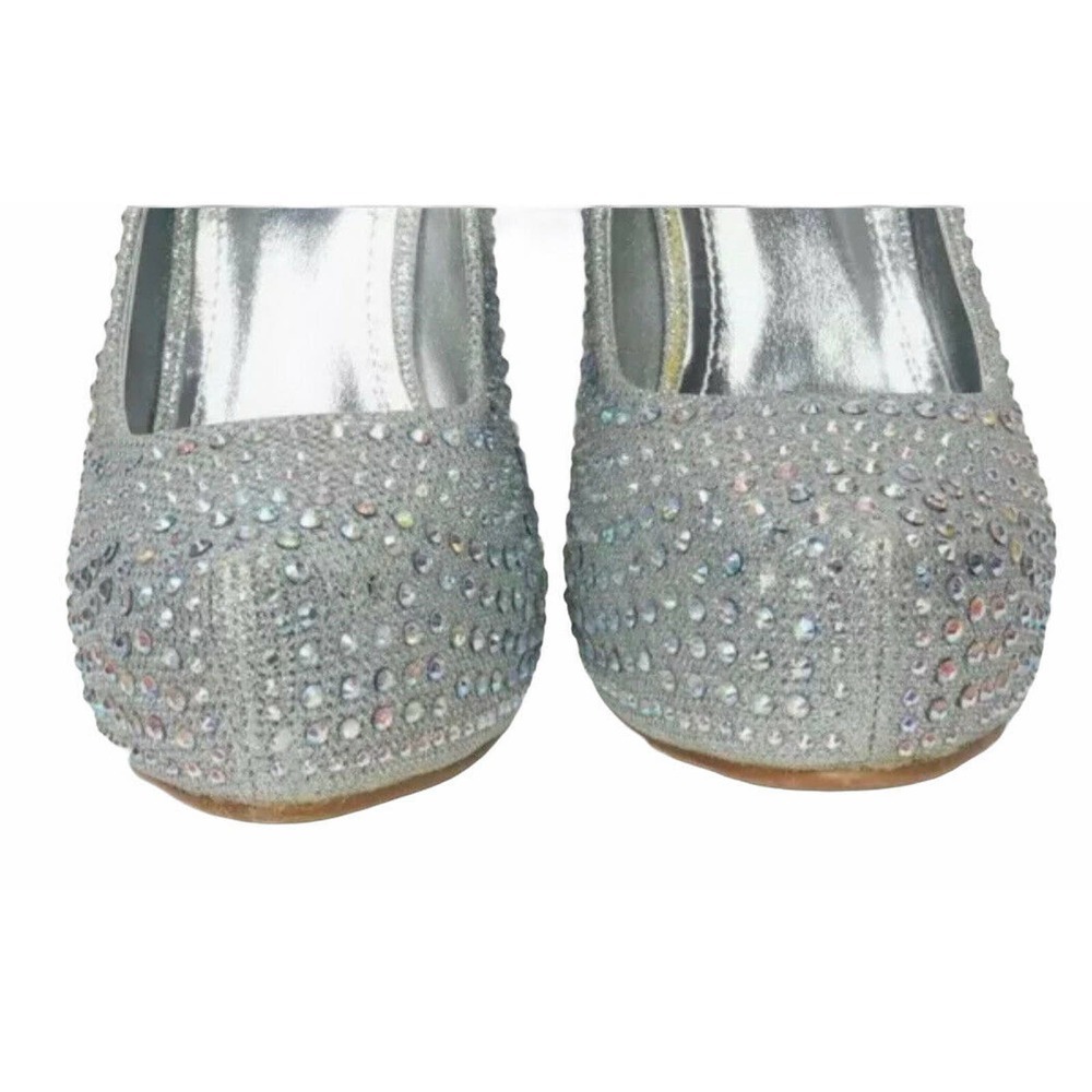 Le Miu ELSA Silver Rhinestone Bling Platform Stiletto Heels Wedding Prom Sz 8.5 - Picture 8 of 11